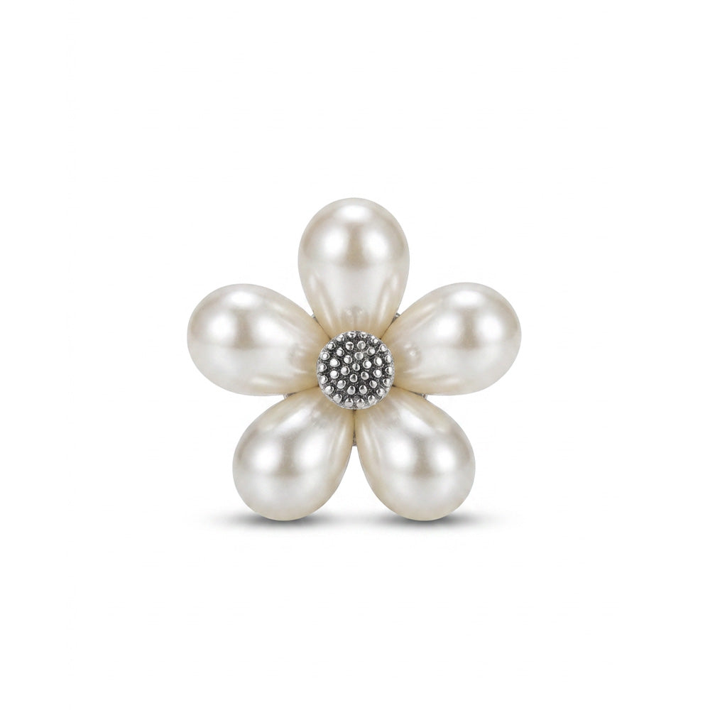 SPILLA A FORMA DI FIORE CON PERLE