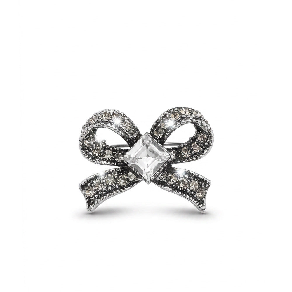 SPILLA A FORMA DI FIOCCO CON STRASS
