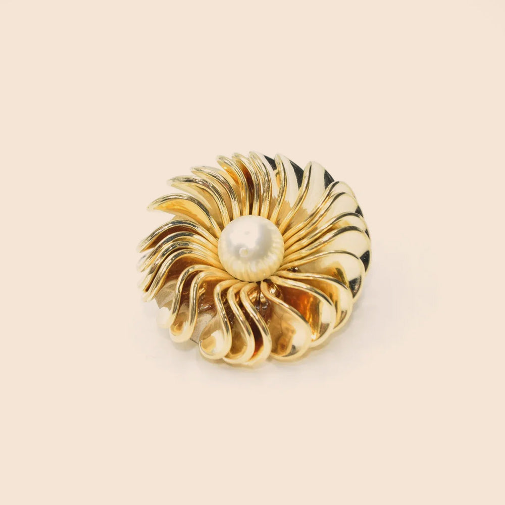 SPILLA A FIORE CON PERLA CENTRALE