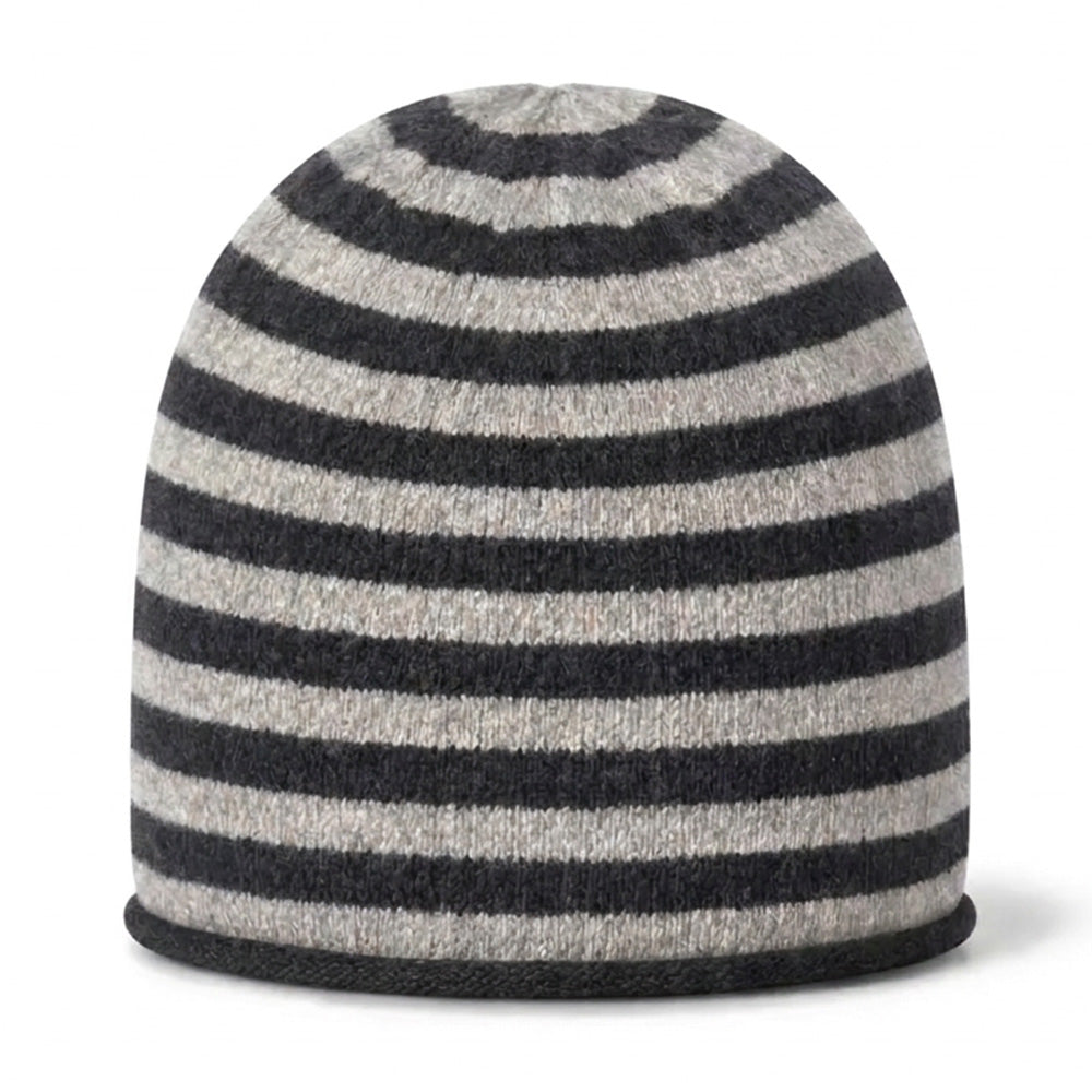 CAPPELLO A CUFFIA A RIGHE LARGE