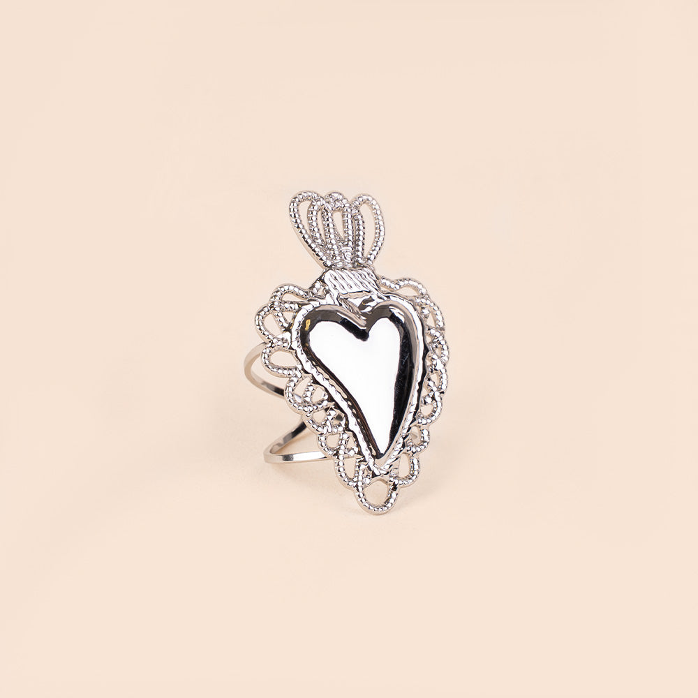 ANELLO REGOLABILE CON SACRO CUORE