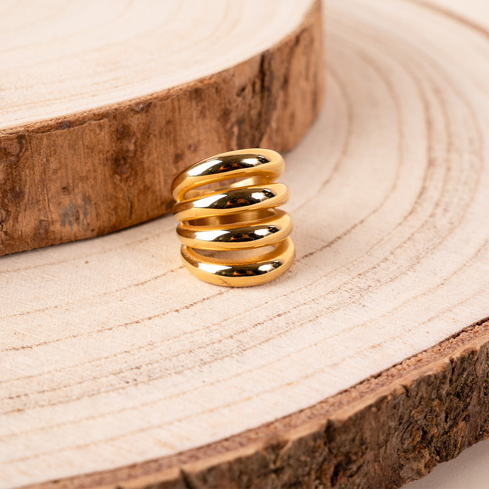 RING WITH FOUR GRADATION BANDS