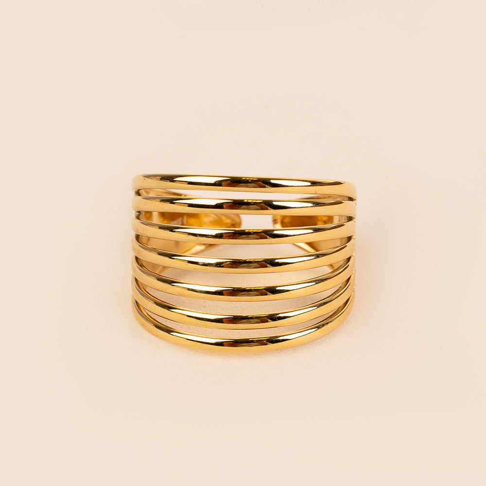 ANELLO A FASCIA CON SETTE LINEE