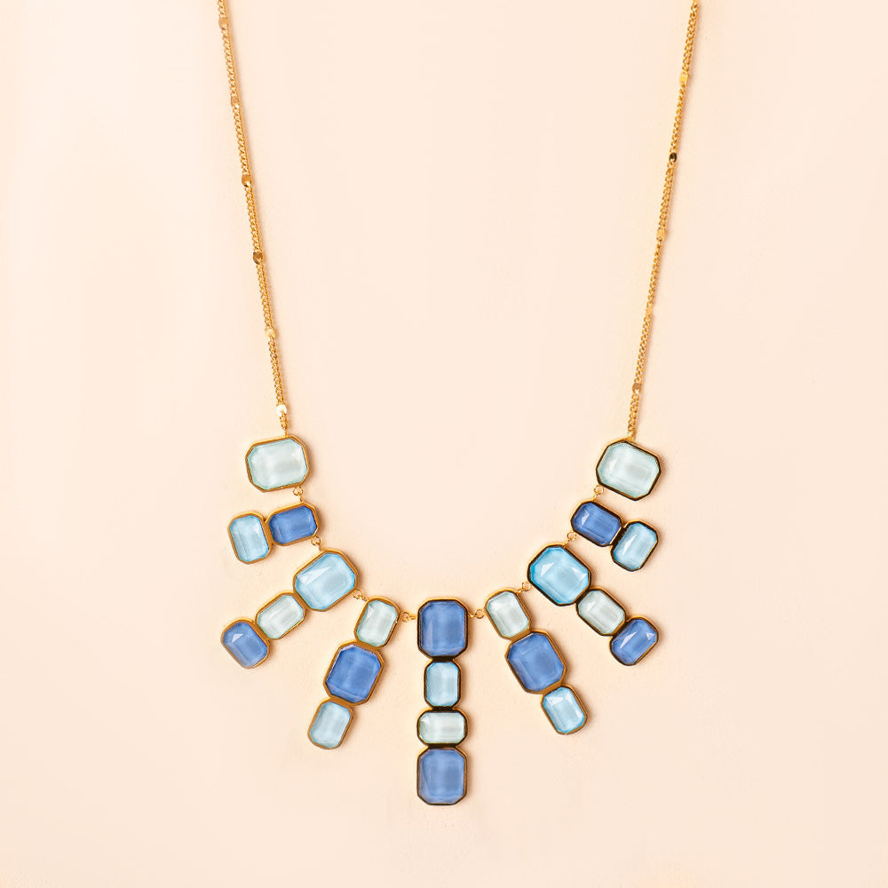 COLLANA CON PENDENTI DI PIETRE COLORATE