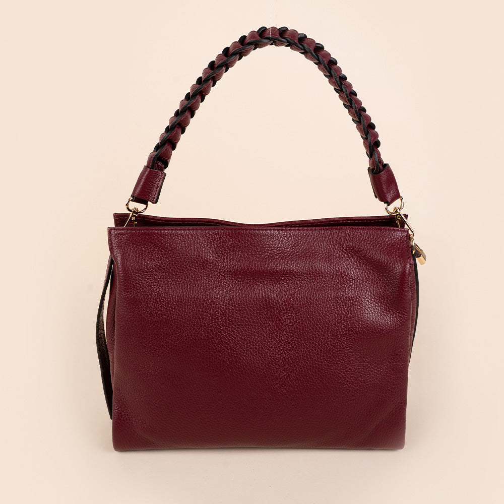 BORSA A MANO CON  MANICO TRECCIA