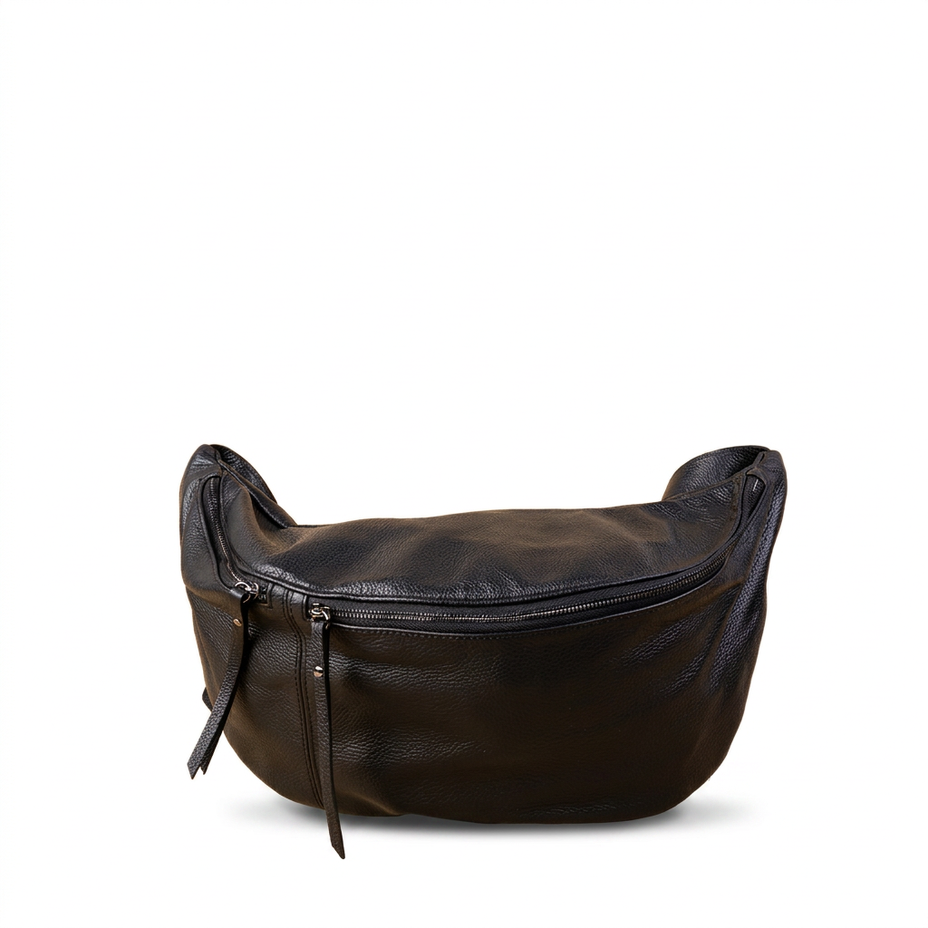 BORSA MARSUPIO VERA PELLE CON TRACOLLA FISSA