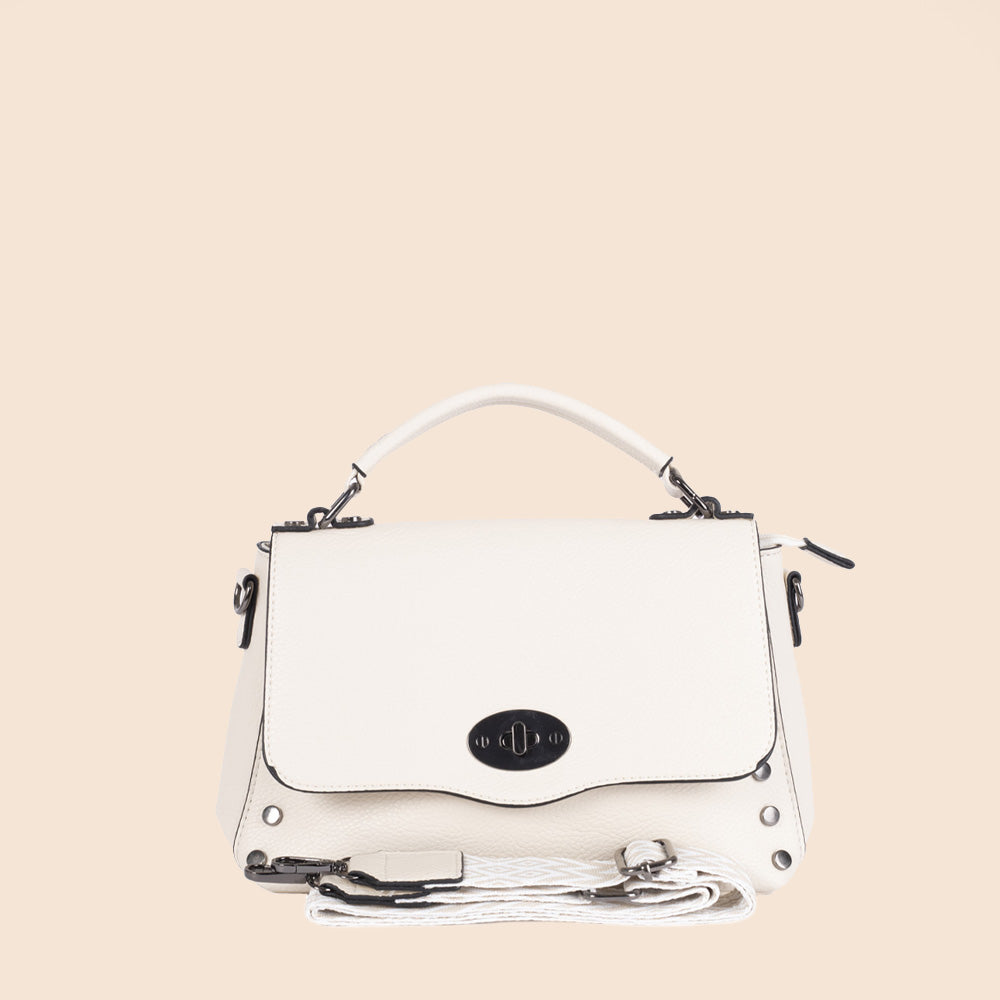 POSTINA MODEL HANDBAG WITH ROWS OF STUDS ON THE SIDES
