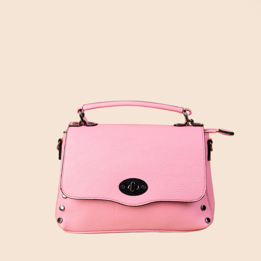 POSTINA MODEL HANDBAG WITH ROWS OF STUDS ON THE SIDES