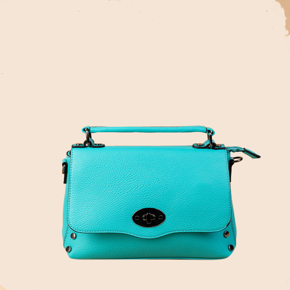 POSTINA MODEL HANDBAG WITH ROWS OF STUDS ON THE SIDES