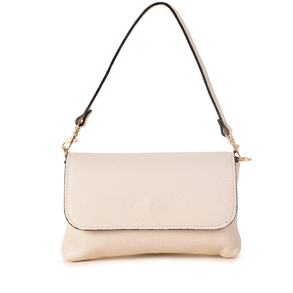 BORSA POCHETTE CON CHIUSURA A PATTINA CON CALAMITA