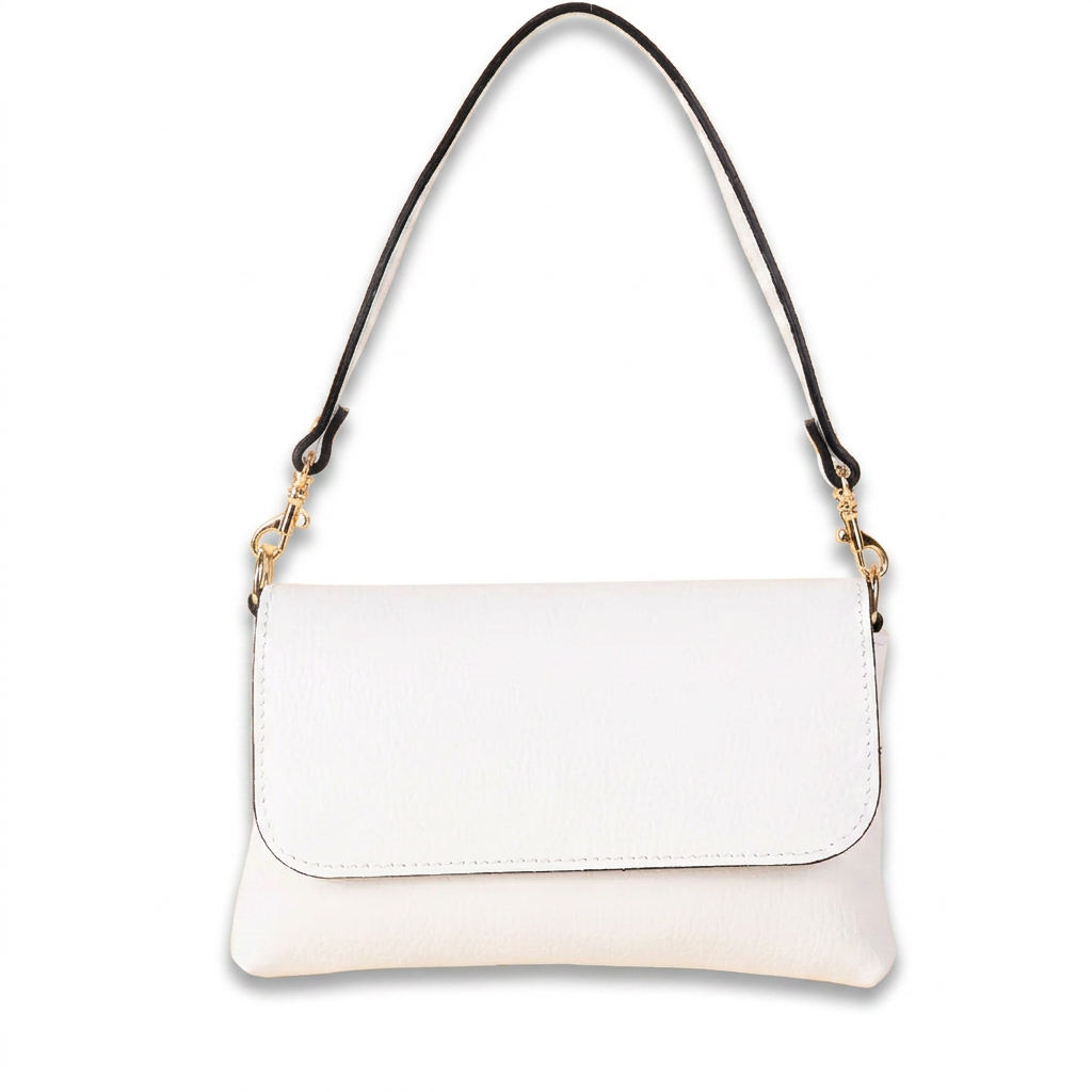 BORSA POCHETTE CON CHIUSURA A PATTINA CON CALAMITA