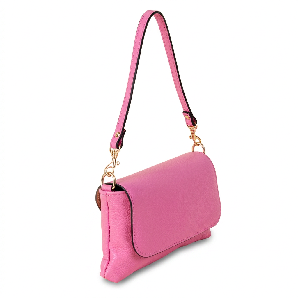 BORSA POCHETTE CON CHIUSURA A PATTINA CON CALAMITA