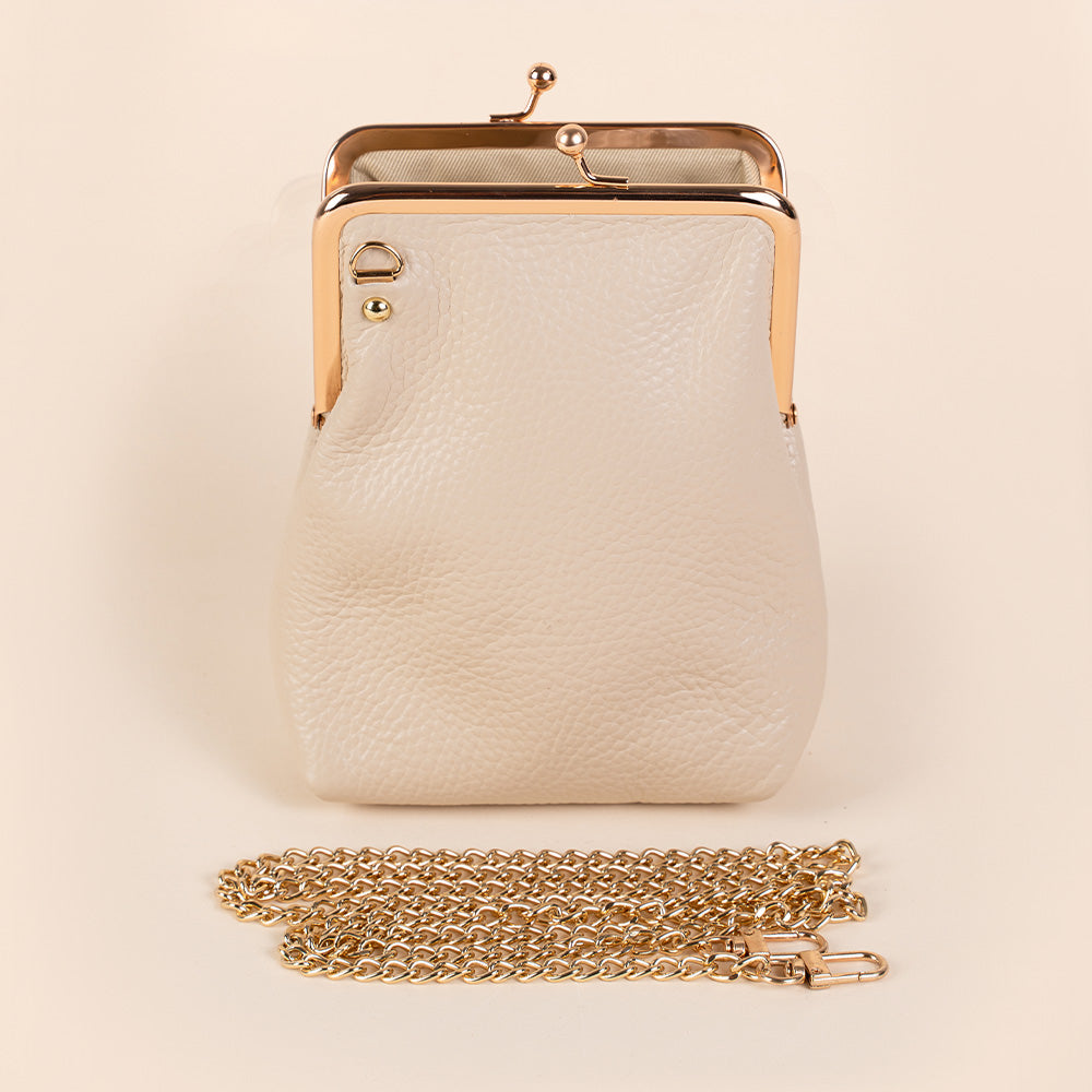 BORSA POCHETTE CON CHIUSURA A CLICK