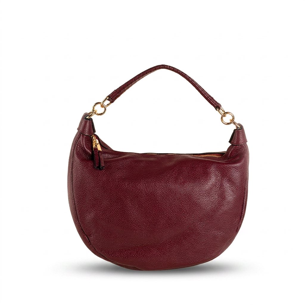 BORSA A SPALLA A MEZZA LUNA E MANICO ARROTOLATO