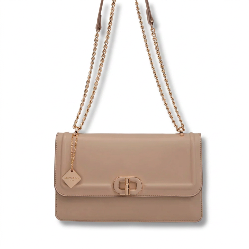 BORSA A SPALLA CON TRACOLLA A CATENA