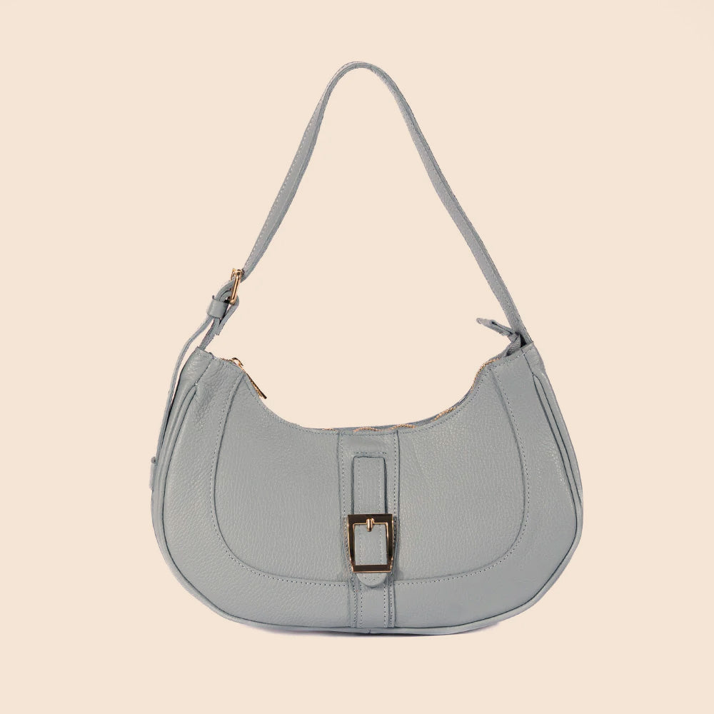 BORSA A SPALLA A MEZZALUNA CON FIBBIA