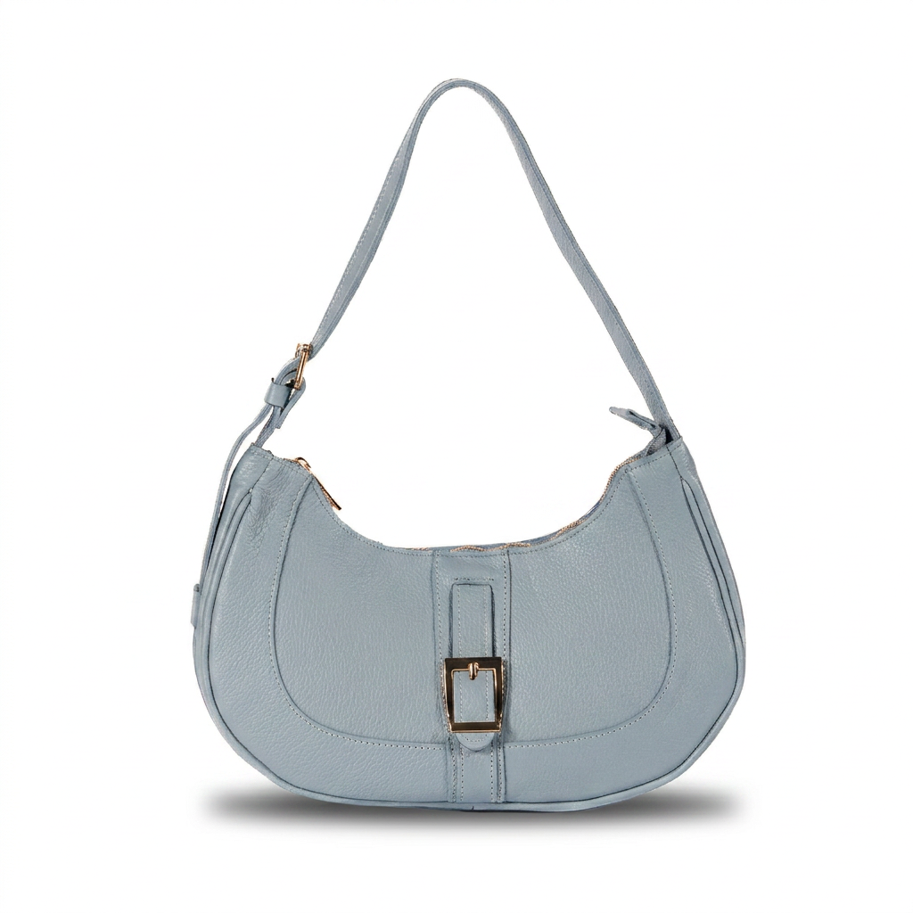 HALF MOON SHOULDER BAG WITH BUCKLE 