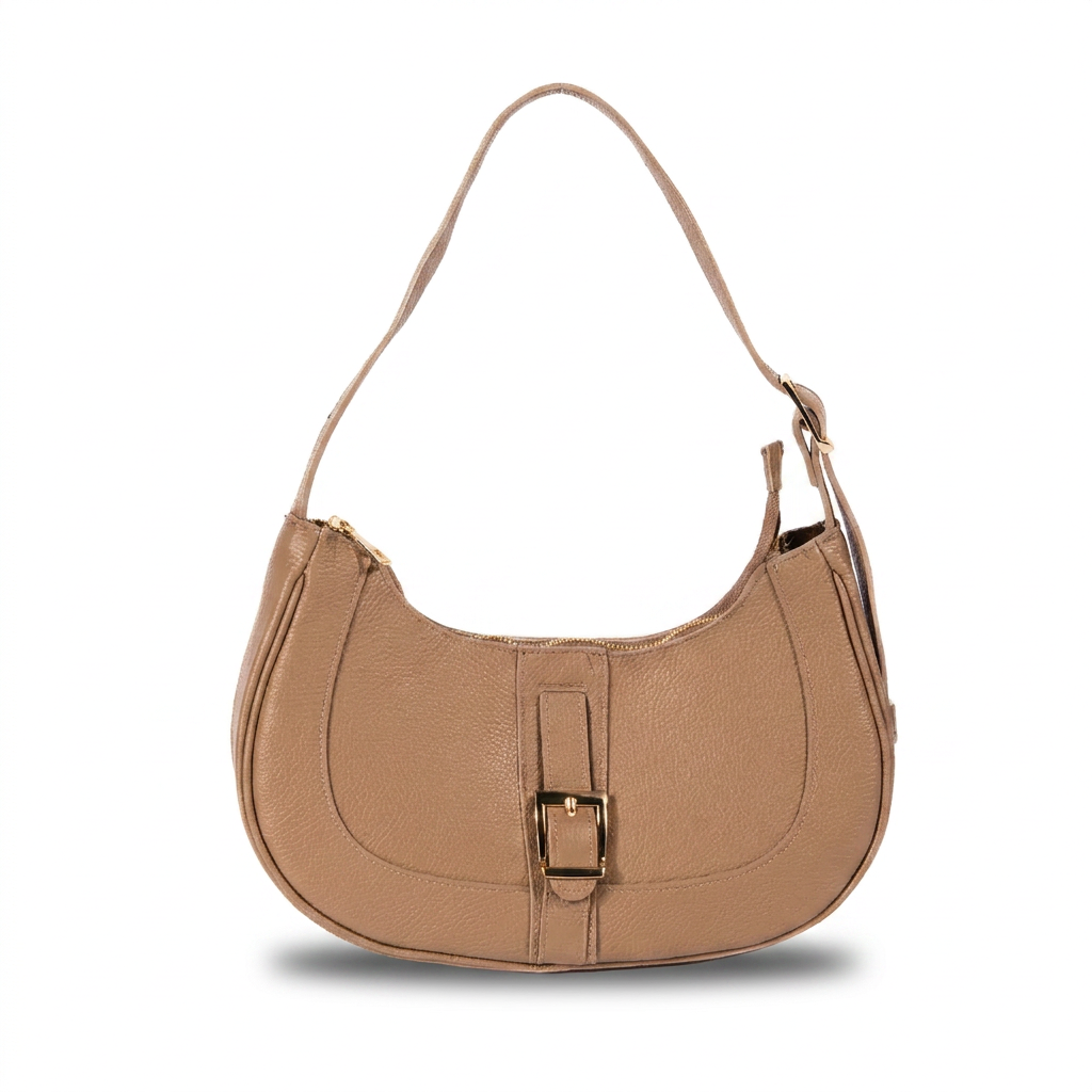 HALF MOON SHOULDER BAG WITH BUCKLE 