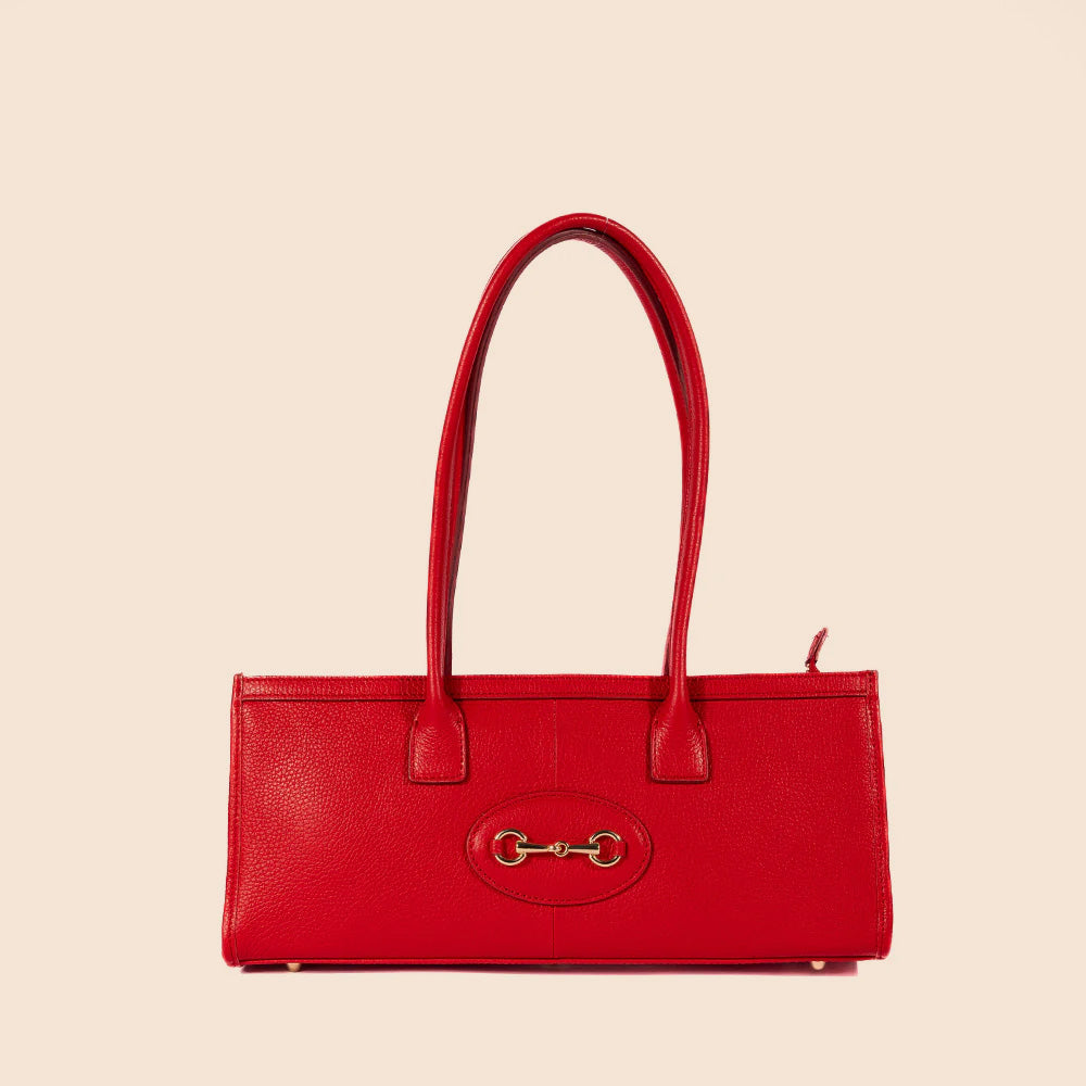 BORSA A SPALLA RETTANGOLARE CON FIBBIA CENTRALE