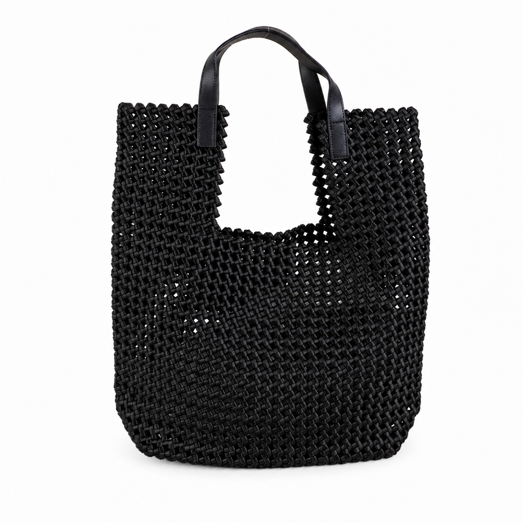 BORSA A SPALLA GRANDE INTRECCIATA CON SVUOTA BORSA