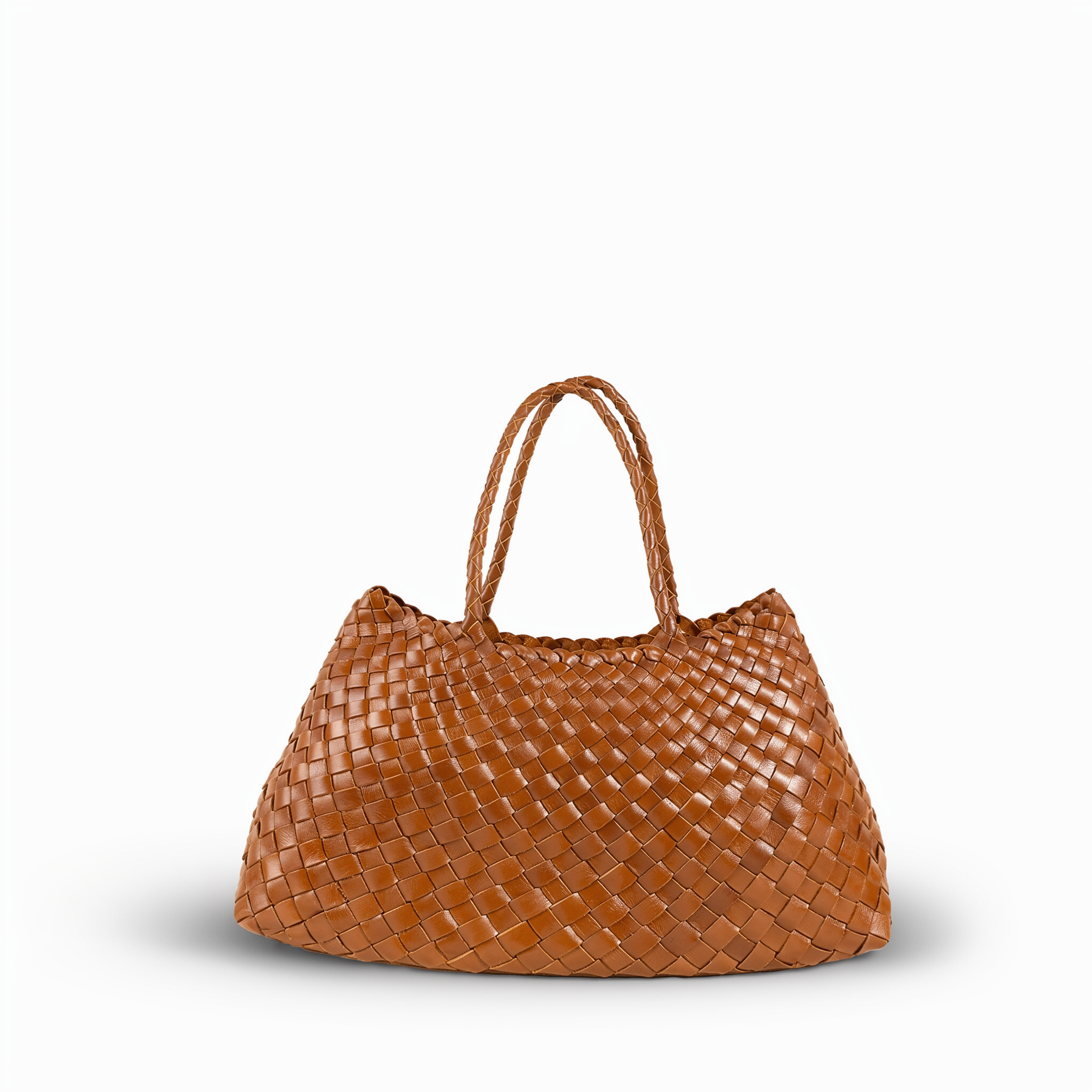 BORSA A MANO INTRECCIATA A TRAPEZIO CON SVUOTA BORSA