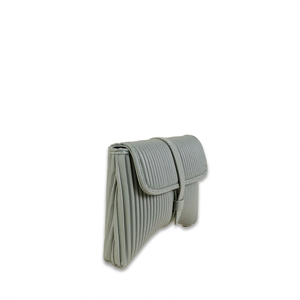BORSA POCHETTE PLISSETTATA CON TRACOLLA