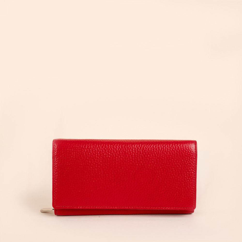 BOOK-SHAPED WALLET WITH COLORED INTERIOR