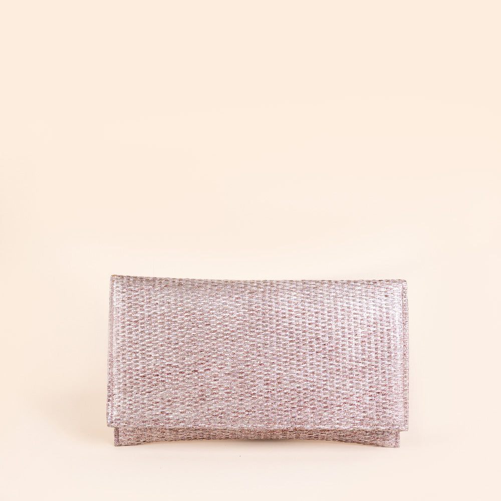 BORSA POCHETTE CLUTCH IN TESSUTO METALLIZZATA