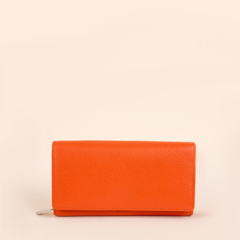 BOOK-SHAPED WALLET WITH COLORED INTERIOR