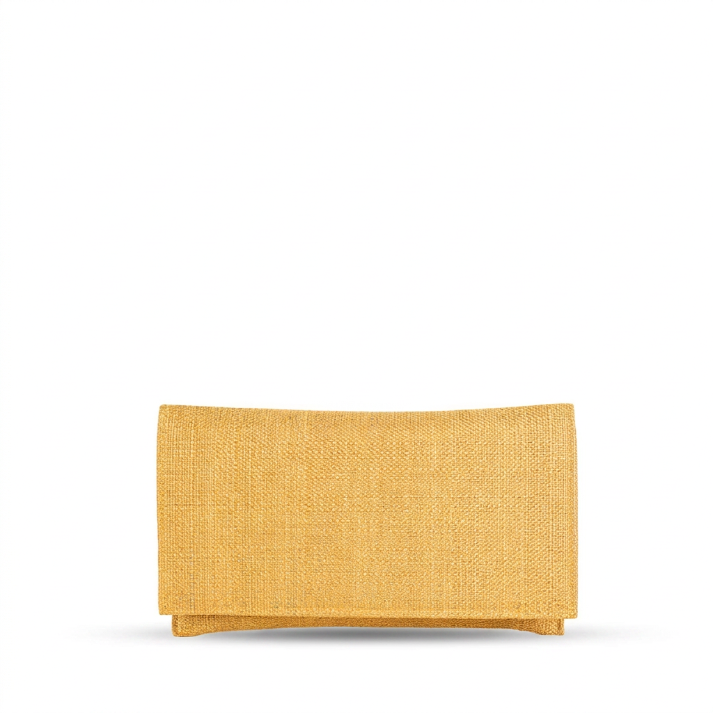 BORSA POCHETTE CLUTCH RIGIDA IN TESSUTO A MAGLIA GRANDE