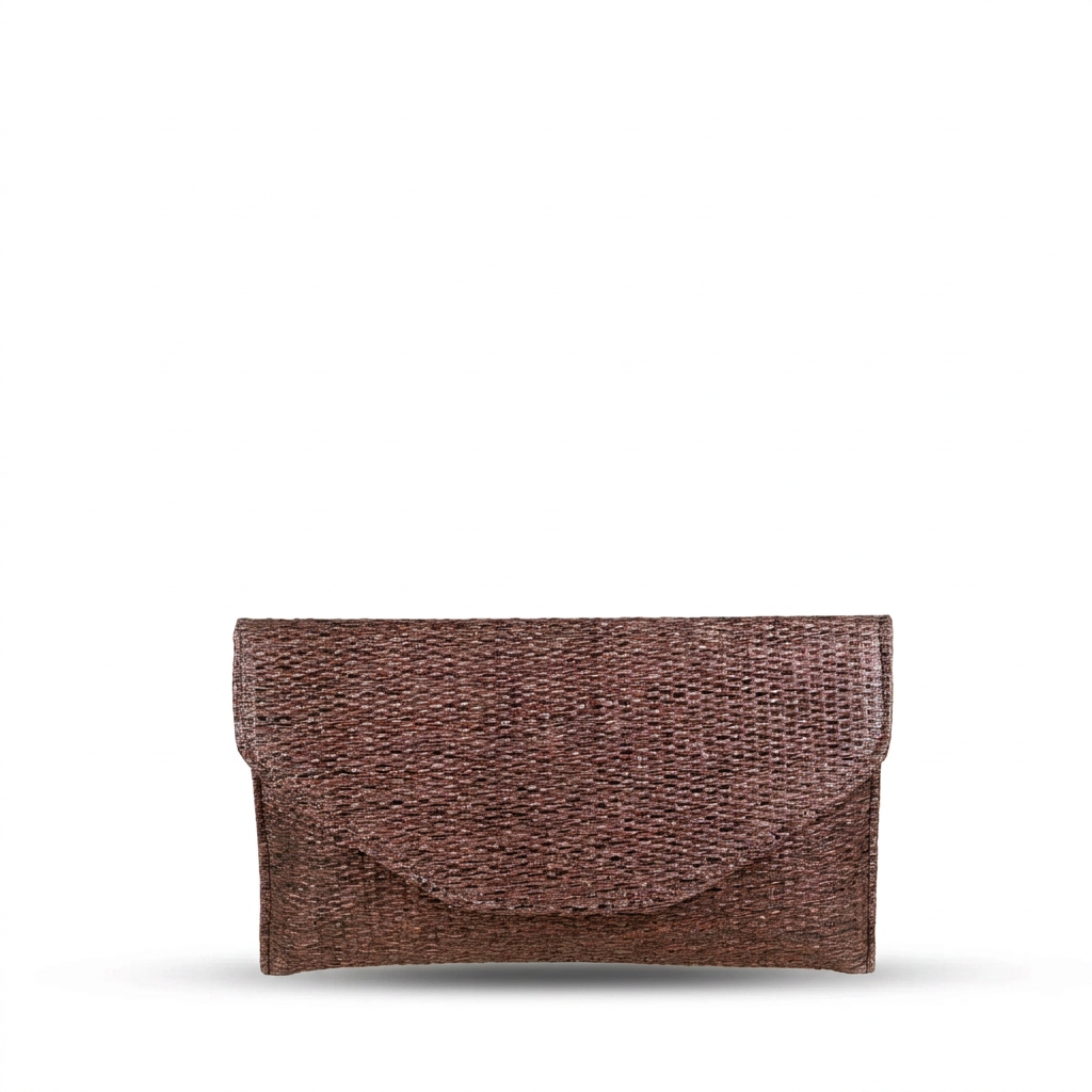 BORSA CLUTCH RIGIDA IN TESSUTO METALLIZZATO