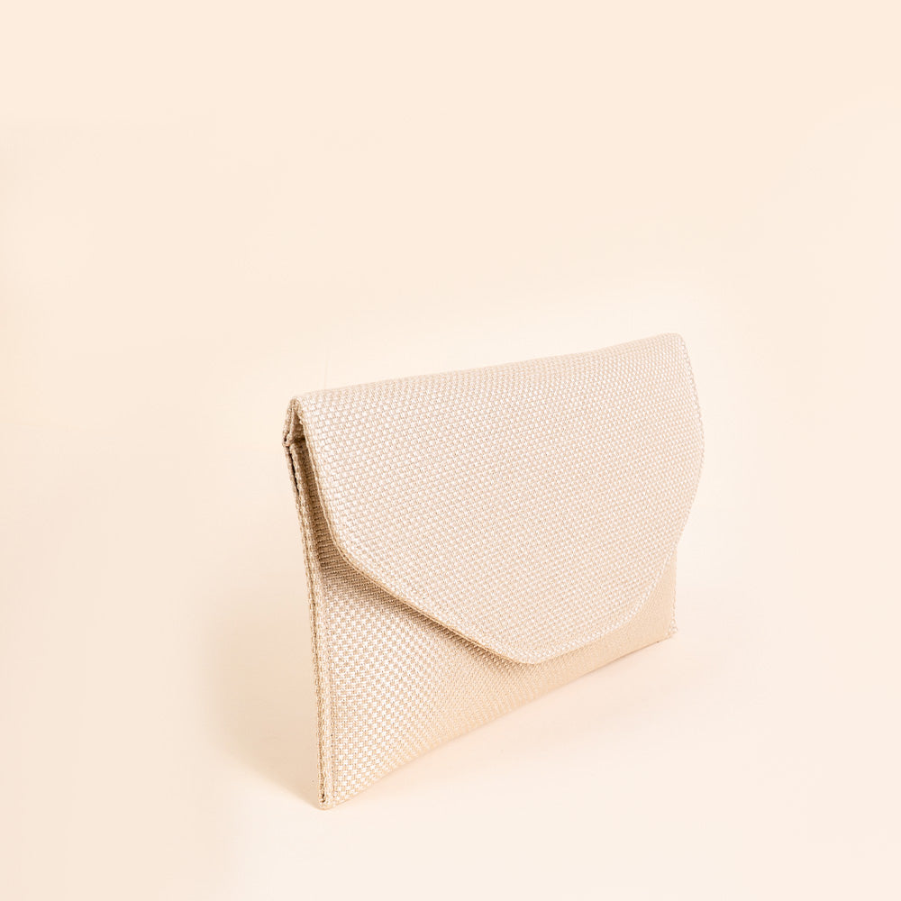 BORSA CLUTCH RIGIDA IN TESSUTO