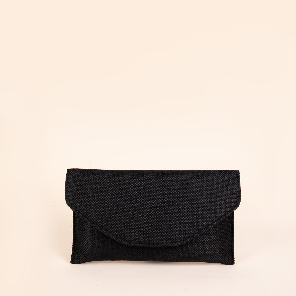 BORSA CLUTCH RIGIDA IN TESSUTO
