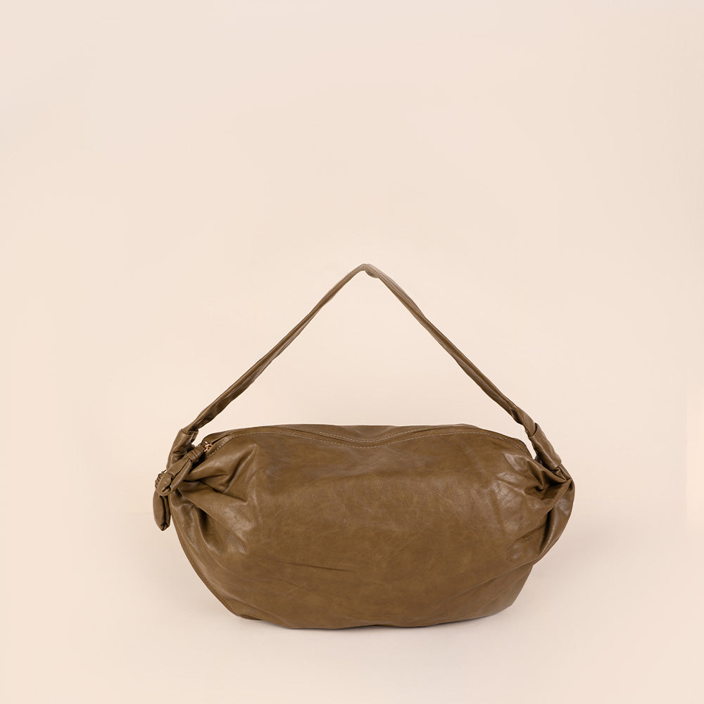 BORSA A SPALLA ALLUNGATA CON ZIP LATERALE