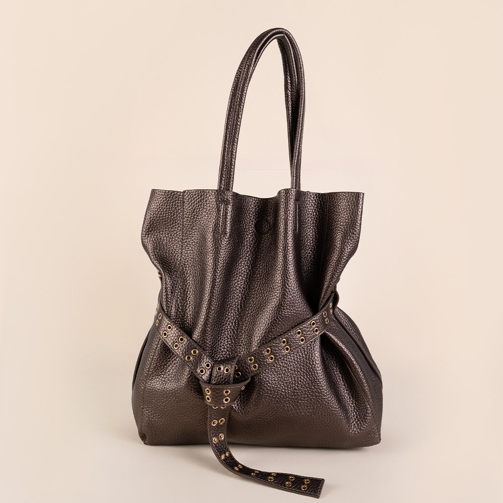 BORSA SHOPPING BAG CON CINTA CENTRALE, SVUOTA BORSA E TRACOLLA