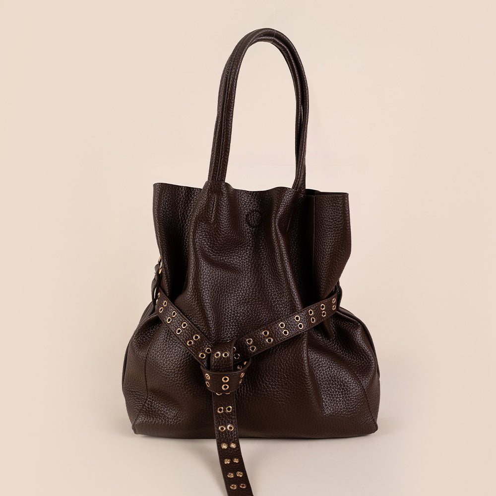 BORSA SHOPPING BAG CON CINTA CENTRALE, SVUOTA BORSA E TRACOLLA