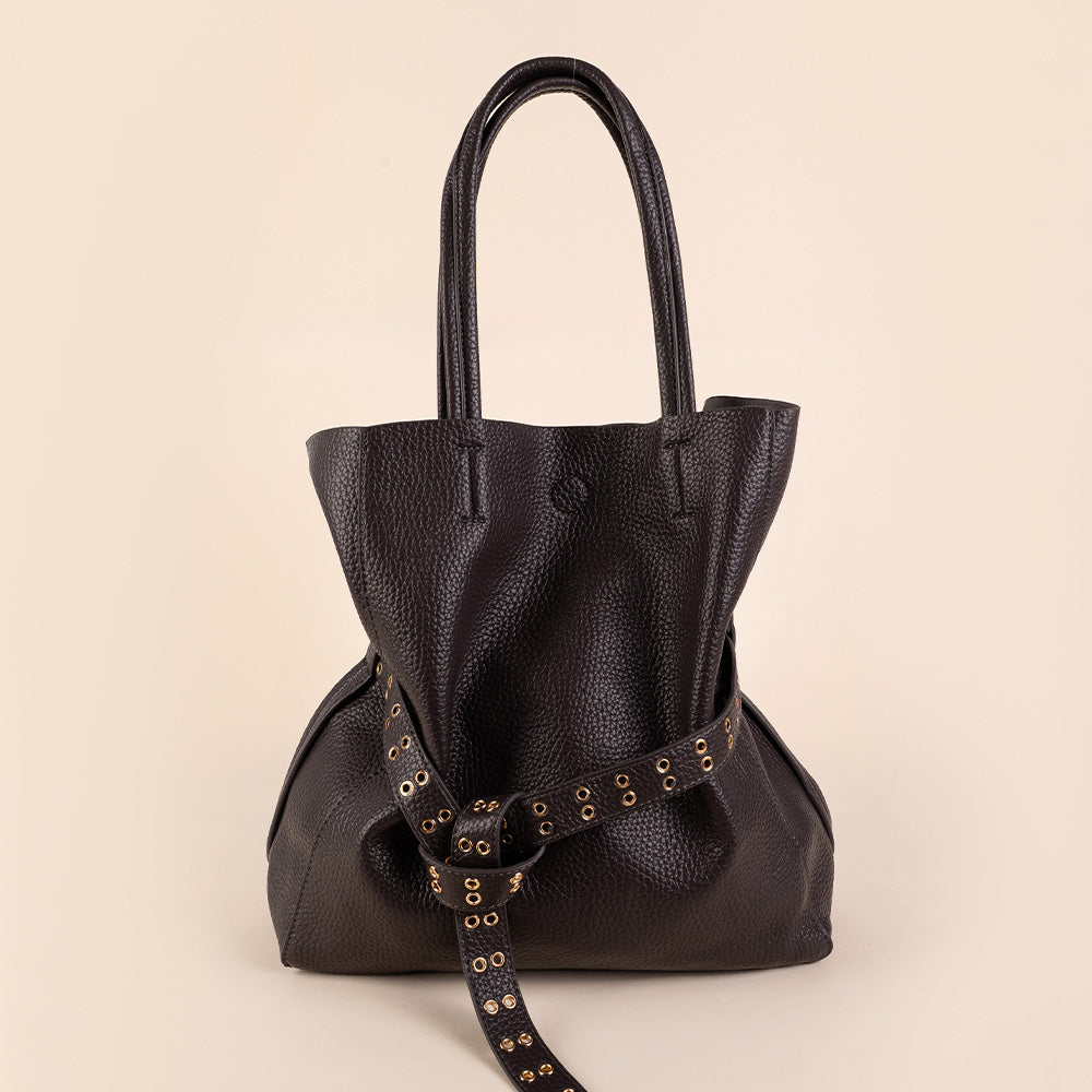 BORSA SHOPPING BAG CON CINTA CENTRALE, SVUOTA BORSA E TRACOLLA