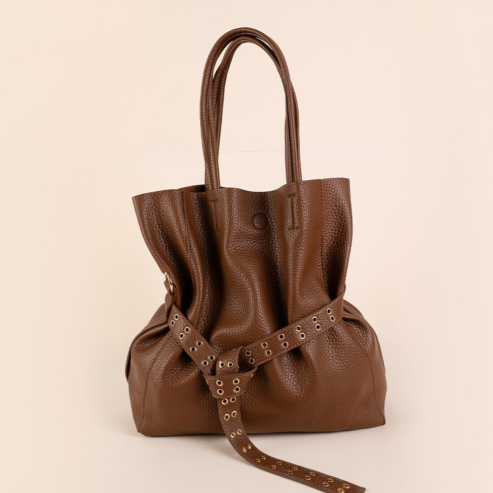 BORSA SHOPPING BAG CON CINTA CENTRALE, SVUOTA BORSA E TRACOLLA
