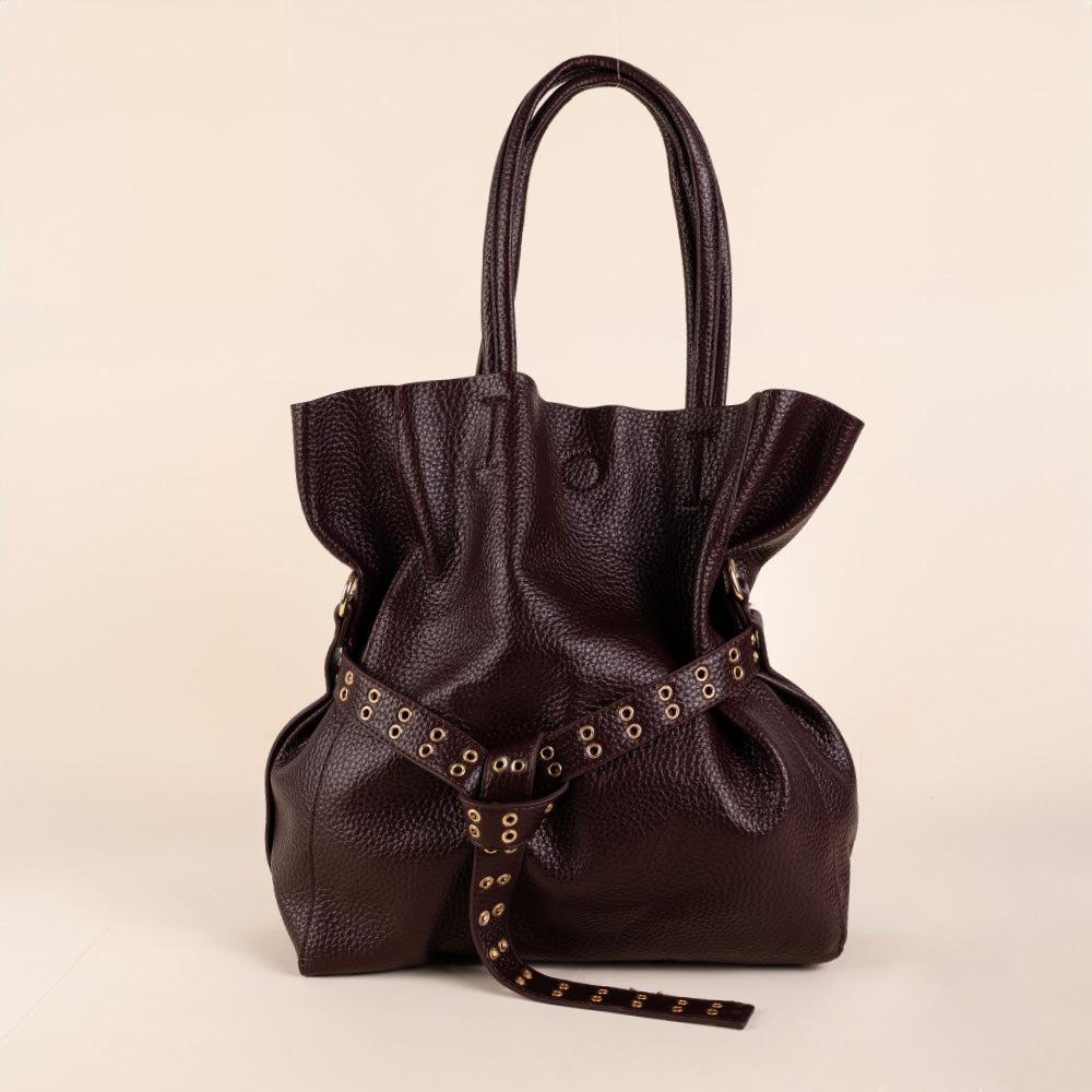 BORSA SHOPPING BAG CON CINTA CENTRALE, SVUOTA BORSA E TRACOLLA