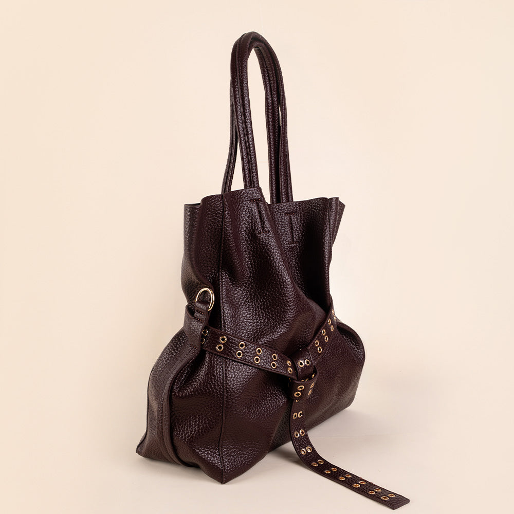 BORSA SHOPPING BAG CON CINTA CENTRALE, SVUOTA BORSA E TRACOLLA