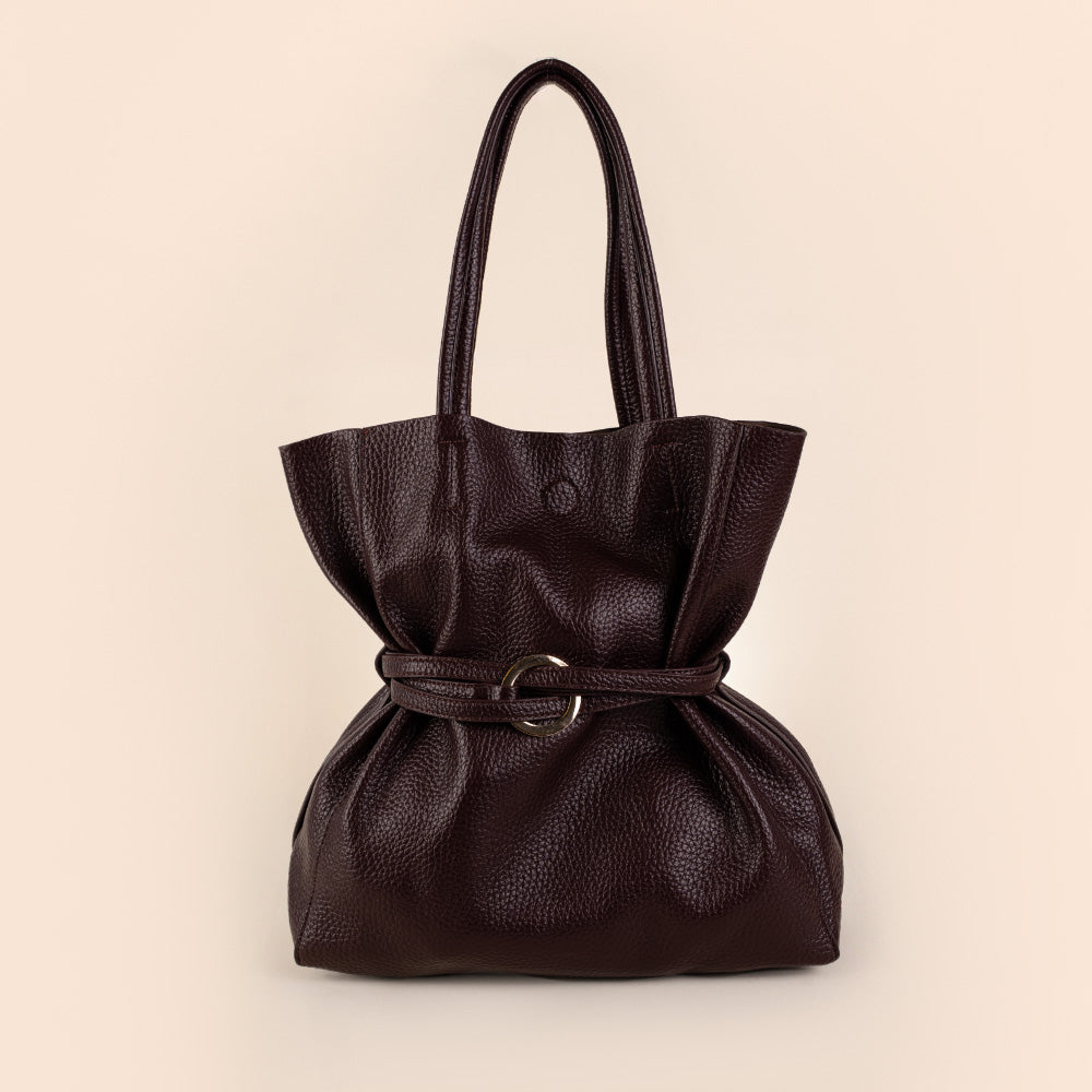 BORSA A SPALLA CON CINTA CENTRALE A TRE FASCE