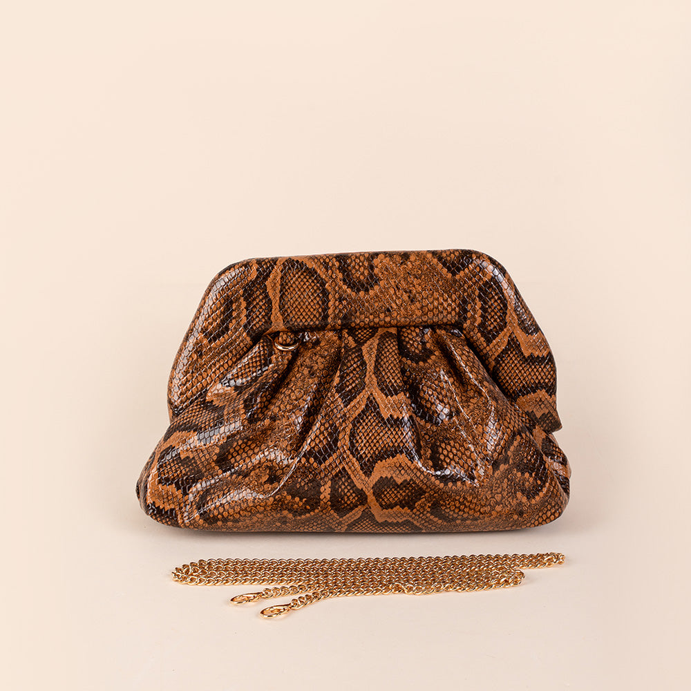 BORSA POCHETTE LUCIDA A CON TRACOLLA