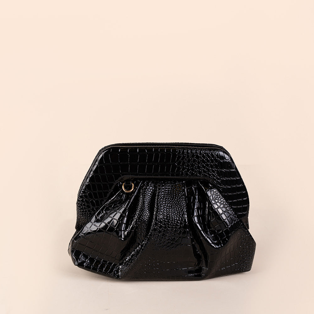 BORSA POCHETTE LUCIDA A CON TRACOLLA