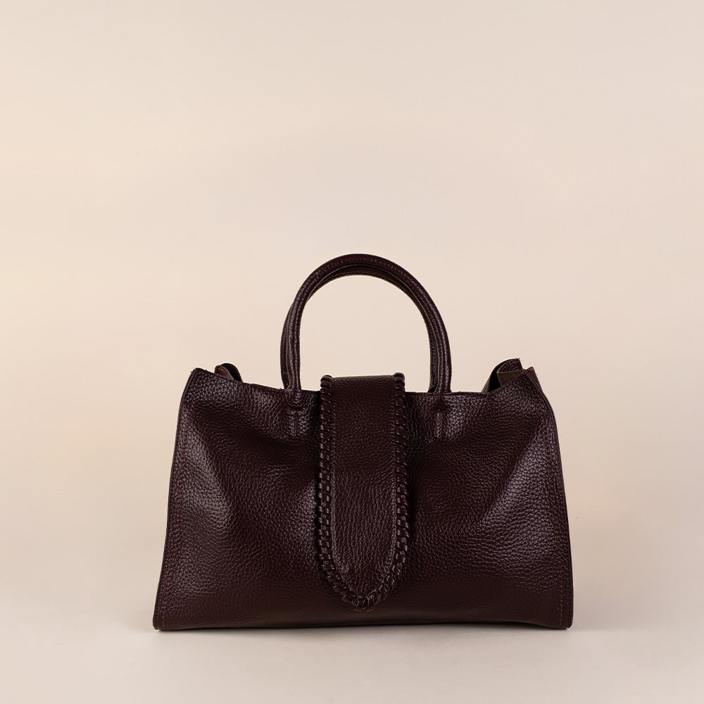 BORSA A MANO RETTANGOLARE CON TRACOLLA E PATTINA FRONTALE