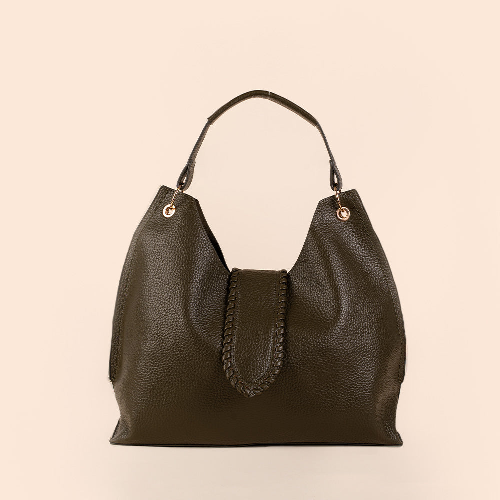 BORSA A MANO CON TRACOLLA E PATTINA FRONTALE