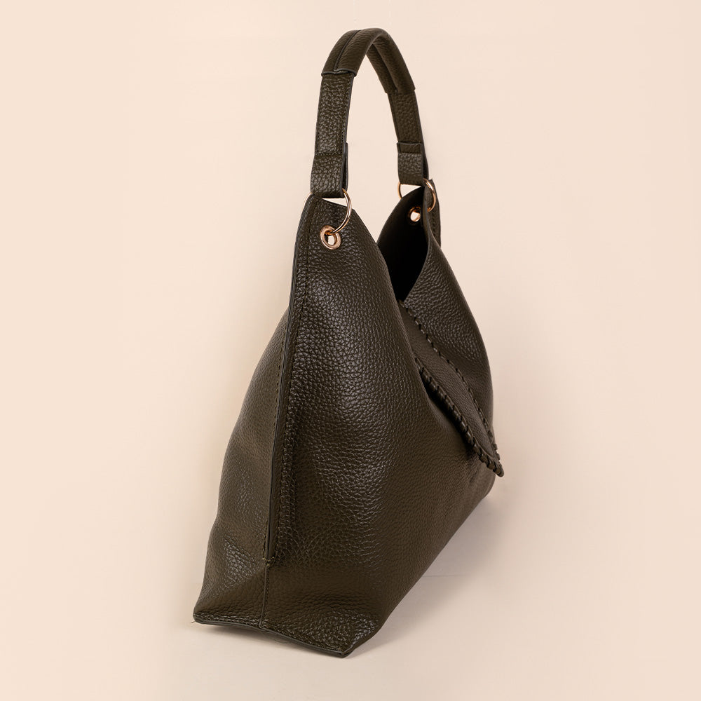 BORSA A MANO CON TRACOLLA E PATTINA FRONTALE