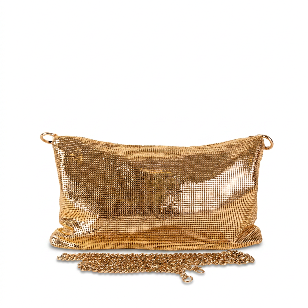 BORSA A SPALLA CON TRACOLLA A CATENA GRUMETTA SCORREVOLE