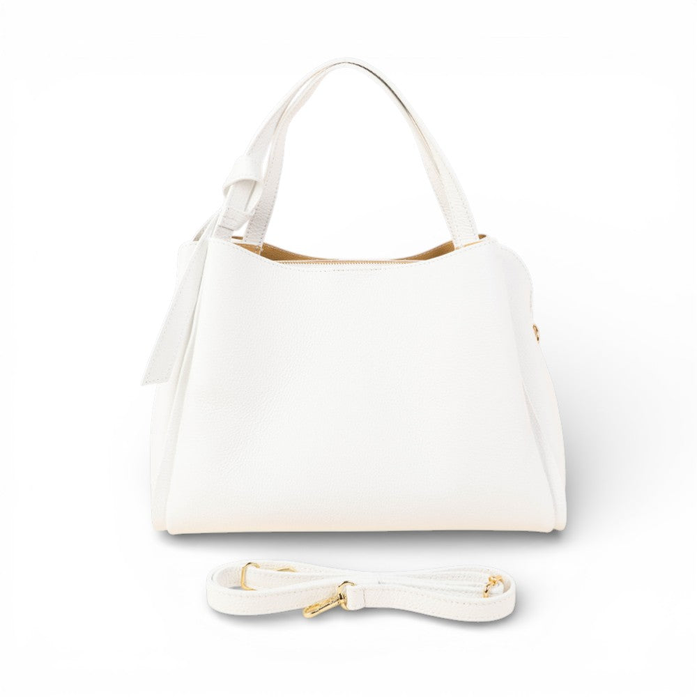 BORSA A MANO CON TRE SCOMPARTI INTERNI E TRACOLLA