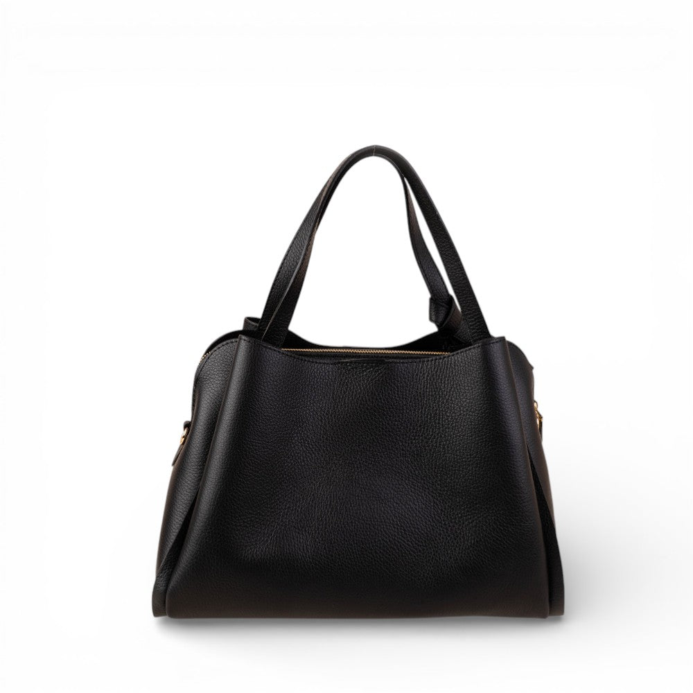 BORSA A MANO CON TRE SCOMPARTI INTERNI E TRACOLLA