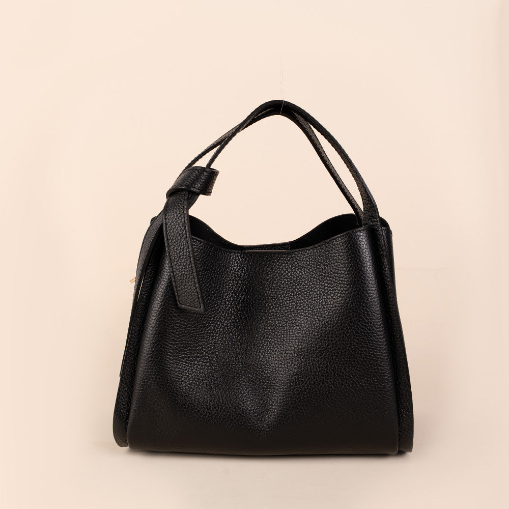 BORSA A MANO CON TRE SCOMPARTI INTERNI E TRACOLLA